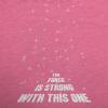 Maternity Force is Strong Funny Pregnancy T Shirt Graphic for Expecting Mothers(Heather Pink)