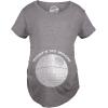 Maternity Thats No Moon Cute T Shirt Funny Pregnancy Announcement Baby Bump Tee(Dark Heather Grey)