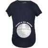 Maternity Thats No Moon Cute T Shirt Funny Pregnancy Announcement Baby Bump Tee(Navy)