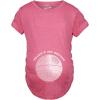 Maternity Thats No Moon Cute T Shirt Funny Pregnancy Announcement Baby Bump Tee(Pink)