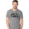Mens Ask Me About My Trex T Shirt Funny Cool Dinosaur Flip Graphic Novelty Tees(Light Heather Grey)
