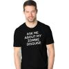 Mens Ask Me About My Zombie T Shirt Funny Flip Costume Outbreak Halloween Tee(Black)