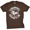 Mens Funny Animal Shirts Crazy Polar Bear Goat Flip Squirrel Hunter and Crow Animal Graphic Tees(Brown)