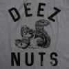 Mens Funny Animal Shirts Crazy Polar Bear Goat Flip Squirrel Hunter and Crow Animal Graphic Tees(Dark Heather Grey – Deez Nuts)