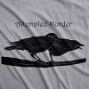 Mens Funny Animal Shirts Crazy Polar Bear Goat Flip Squirrel Hunter and Crow Animal Graphic Tees(Light Heather Grey – Attempted Murder)