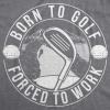 Mens Funny Golfing T Shirts with Sarcastic Sayings Novelty Golf Tees for Guys(Dark Heather Grey – Born to Golf)