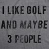 Mens Funny Golfing T Shirts with Sarcastic Sayings Novelty Golf Tees for Guys(Dark Heather Grey – Golf 3 People)