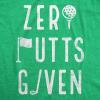 Mens Funny Golfing T Shirts with Sarcastic Sayings Novelty Golf Tees for Guys(Heather Green – Zero Putts)