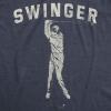 Mens Funny Golfing T Shirts with Sarcastic Sayings Novelty Golf Tees for Guys(Heather Navy – Swinger)