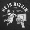 Mens Funny Jesus T Shirts Religious Tees with Funny Sayings Easter Tees for Guys(Heather Black – He is Rizzin)