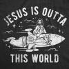 Mens Funny Jesus T Shirts Religious Tees with Funny Sayings Easter Tees for Guys(Heather Black – Jesus is Outta This World)