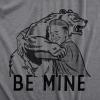 Mens Funny Valentines Day T Shirts Sarcastic Valentines Day T Shirts for Men(Dark Heather Grey – Be Mine Bear)