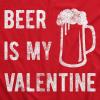 Mens Funny Valentines Day T Shirts Sarcastic Valentines Day T Shirts for Men(Heather Red – Beer Valentine)
