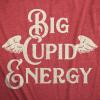 Mens Funny Valentines Day T Shirts Sarcastic Valentines Day T Shirts for Men(Heather Red – Big Cupid Energy)