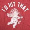 Mens Funny Valentines Day T Shirts Sarcastic Valentines Day T Shirts for Men(Heather Red – Id Hit That)