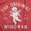Mens Funny Valentines Day T Shirts Sarcastic Valentines Day T Shirts for Men(Heather Red – Original Wingman)