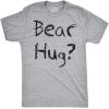 Mens Grizzly Bear Flip T Shirt Funny Hug Shirt Humorous Novelty Tee Crazy Humor(Light Heather Grey)
