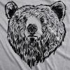 Mens Grizzly Bear Flip T Shirt Funny Hug Shirt Humorous Novelty Tee Crazy Humor(Light Heather Grey)