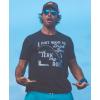 Mens I Just Want to Drink Beer and Jerk My Rod T Shirt Funny Fishing Graphic(Heather Black)