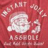 Mens Instant Jolly Asshole Just Add Jingle Juice T Shirt Funny Xmas Drinking Santa Tee for Guys(Heather Red – Jolly)