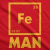 Mens Iron Science Man T Shirt Cool Novelty Funny Nerdy Graphic Print Tee Guys(Red)