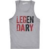 Mens Legendary Leg Day Tank Top Funny Lifting Workout Exercise Shirt(Light Heather Grey – Leg Day)