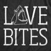 Mens Love Bites Funny Shark Dating Relationship Valentine’s Day T Shirt(Heather Black)