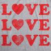 Mens Love Love Love Hearts T Shirt Cute Valentines Day Tee