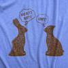 Mens My Butt Hurts T Shirt Funny Easter Egg Chocolate Bunny Sarcastic Gift Tee(Heather Light Blue)