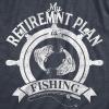 Mens My Retirement Plan Fishing T Shirt Funny Fisherman Gift Party Novelty Tee(Heather Navy – Retirement Plan)