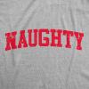 Mens Naughty T Shirt Funny Mischievous Xmas Spirit Lovers Tee for Guys(Light Heather Grey – Naughty)