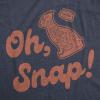 Mens Oh Snap T Shirt Funny Chocolate Easter Bunny Basket Egg Hunt Gift for Him(Heather Navy)