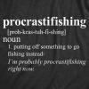 Mens Procrastifishing T Shirt Funny Fishing Gift for Dad Grandpa Fisherman Fish(Heather Black)