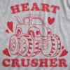 Toddler Heart Crusher T Shirt Funny Valentine’s Day Pick Up Truck T Shirt(Light Heather Grey)