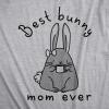 Womens Best Bunny Mom Ever T Shirt Funny Funny Easter Sunday Graphic Novelty Tee(Light Heather Grey)