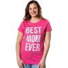 Womens Best Mom Ever T Shirt Funny Mama Gift Mothers Day Cute Life Saying Tees(Dark Heather Grey)