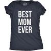 Womens Best Mom Ever T Shirt Funny Mama Gift Mothers Day Cute Life Saying Tees(Heather Navy)