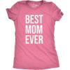 Womens Best Mom Ever T Shirt Funny Mama Gift Mothers Day Cute Life Saying Tees(Pink)