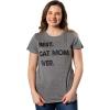 Womens Dog Mom and Cat Mom Funny T Shirts Cute Pet Tees for Women with Cats or Dogs(Dark Heather Grey – Best Cat Mom)