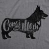 Womens Dog Mom and Cat Mom Funny T Shirts Cute Pet Tees for Women with Cats or Dogs(Dark Heather Grey – Corgi Mom)