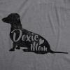 Womens Dog Mom and Cat Mom Funny T Shirts Cute Pet Tees for Women with Cats or Dogs(Dark Heather Grey – Doxie Mom)