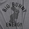 Womens Easter Bunny T Shirts Funny Easter Shirts for Women Cute Bunny Tees(Dark Heather Grey – Big Bunny Energy)