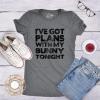 Womens Easter Bunny T Shirts Funny Easter Shirts for Women Cute Bunny Tees(Dark Heather Grey – Bunny Plans)