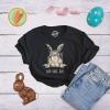 Womens Easter Bunny T Shirts Funny Easter Shirts for Women Cute Bunny Tees(Heather Black – Bad Hare Day)