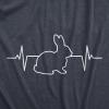 Womens Easter Bunny T Shirts Funny Easter Shirts for Women Cute Bunny Tees(Heather Navy – Rabbit Heartbeat)