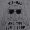 Womens Hip Hop and You Dont Stop T Shirt Funny Easter Gift for Adult Sarcastic(Dark Heather Grey)
