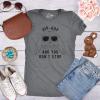 Womens Hip Hop and You Dont Stop T Shirt Funny Easter Gift for Adult Sarcastic(Dark Heather Grey)