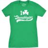 Womens I Clover Shenanigans T Shirt Funny Irish Clover St Saint Patricks Day Tee(Green)
