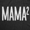Womens Mama Squared Cubed T Shirts Funny Mom of Two Three or Four Tees for Mothers Day(Heather Black – Mama Squared)