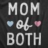 Womens Mama Squared Cubed T Shirts Funny Mom of Two Three or Four Tees for Mothers Day(Heather Black – Mom of Both)